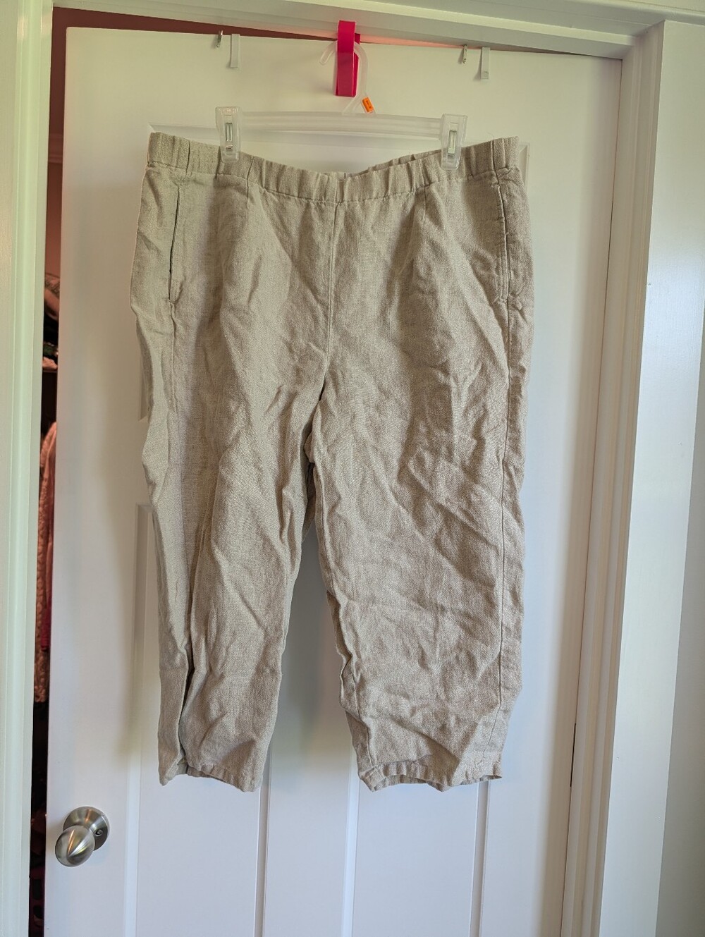 J. Jill Love Linen Tan Capris Pants